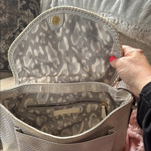 Aimee Kestenberg Silver Crossbody Bag with Chain Detail - Picture 4 of 7